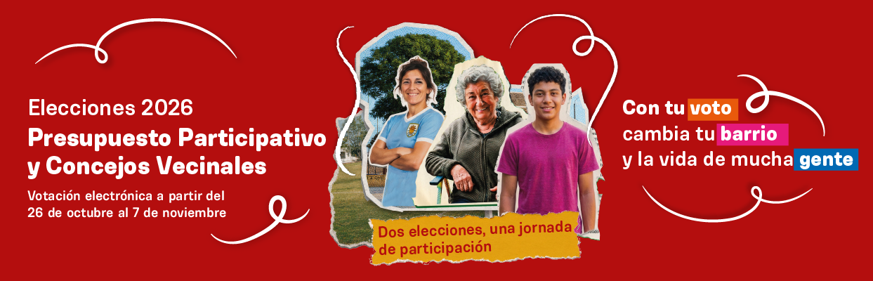 Elecciones 2026 Presupuesto Participativo y Concejos Vecinales